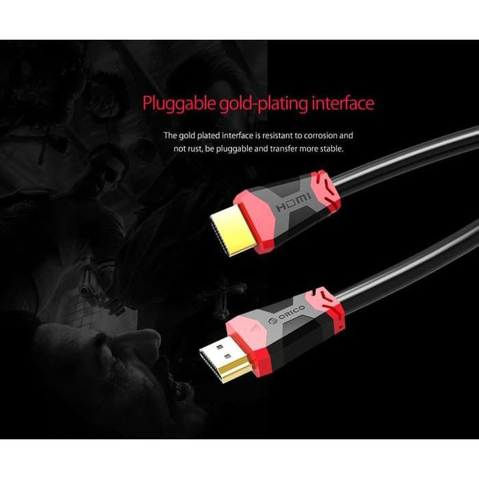 Cable hdtv 2.0 orico 3m gold 4k 60hz 30awg for dvd ps3 pc laptop hd303-30 - Kabel hdtv 3 meter male UHD