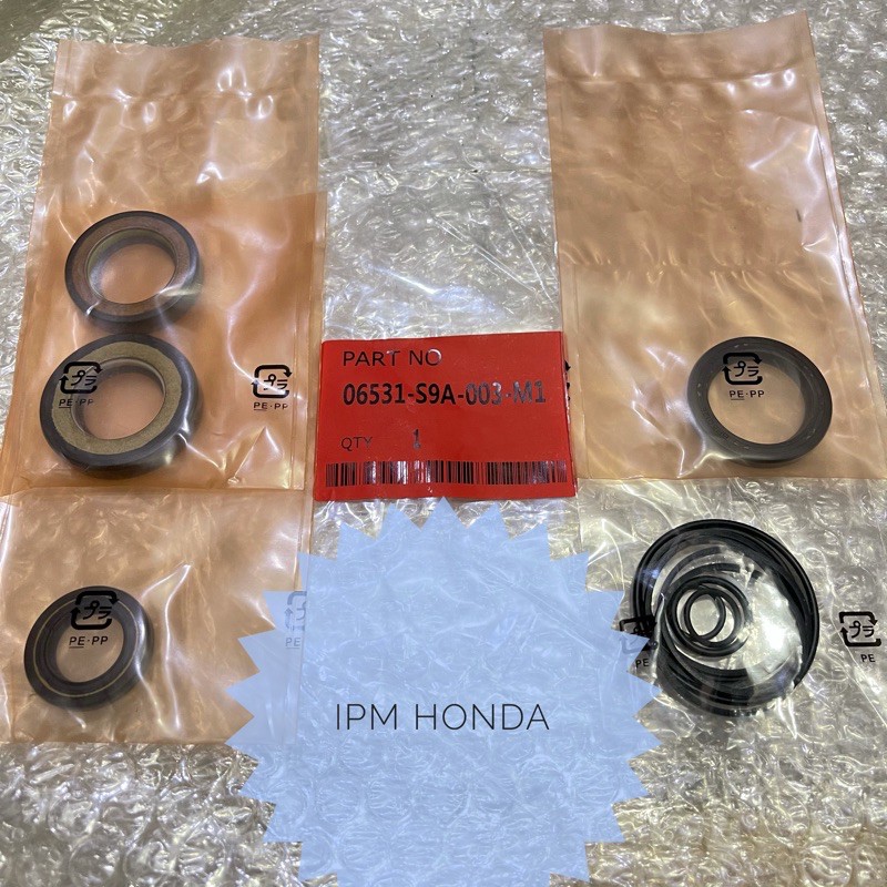 06531 S9A Seal Kit Rack Gear Box Stir Stiur Steer Power Steering Bawah SET With Seal Pinion Honda CRV Gen 2 RD4 RD5 2002 2003 2004 2005 2006 Stream Khusus 1.7 1700cc 2002-2006 Manual = Matic