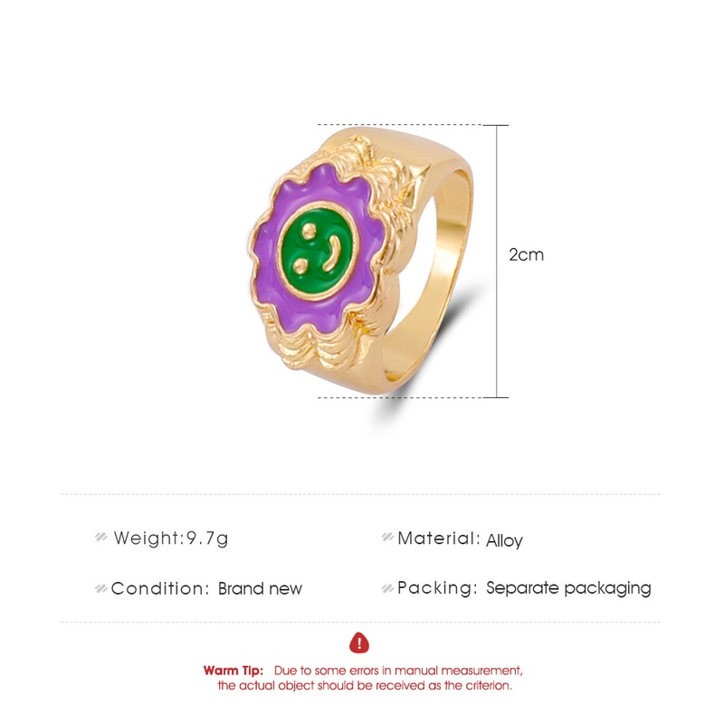 Cincin Jari Telunjuk Desain Bunga Hati Geometris Bahan Logam Gaya Eropa Amerika