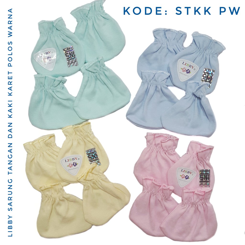 SARUNG KAKI & SARUNG TANGAN BAYI POLOS WARNA / LIBBY BABY WEAR