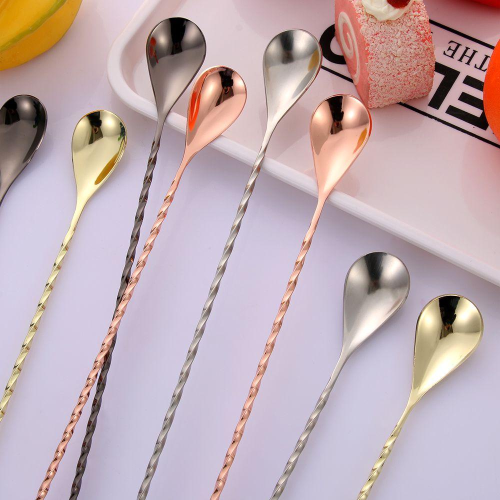 SOLIGHTER Cocktail Spoons Spiral Stirring Bar Accessories Bartender Tools