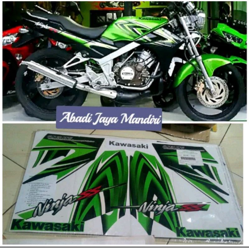 Jual Striping Lis Stiker Kawasaki Ninja Ss Hijau Full Set