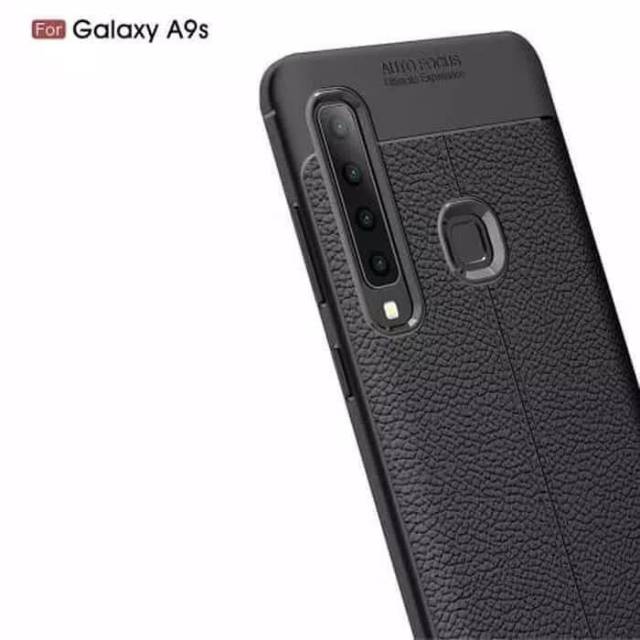 auto focus leather kulit texture Samsung A9 2018 soft case cover