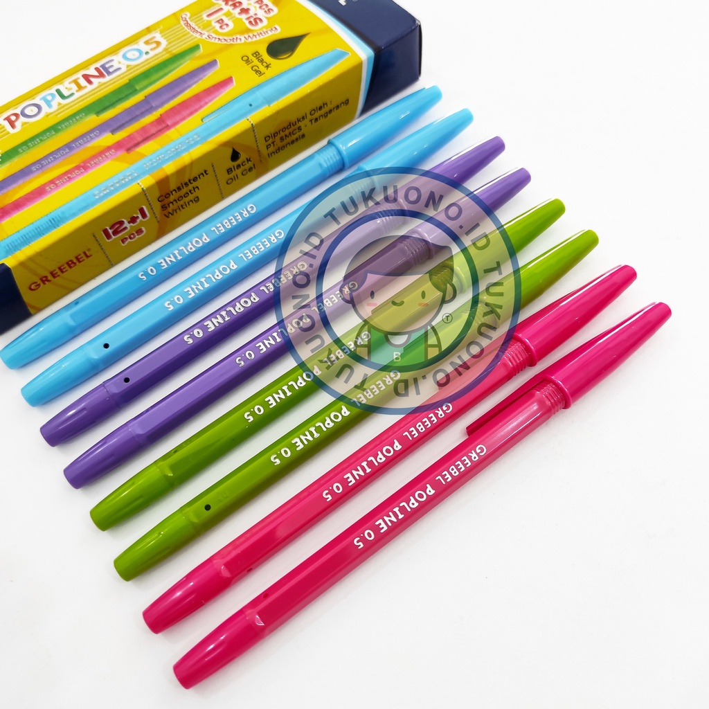 

Greebel POPLINE 0.5 | Tinta Hitam | Ballpoint Pulpen Pen