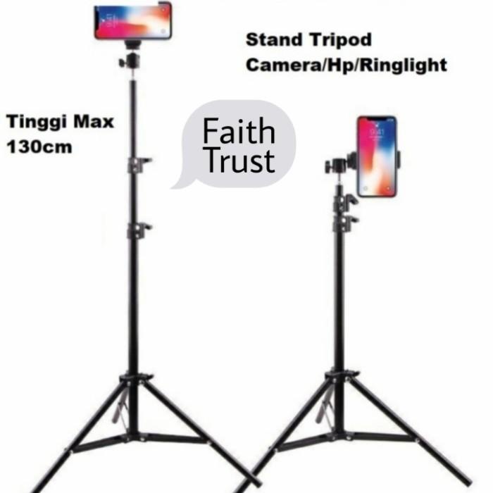 Tripod Stand Phone Holder Hp camera RingLight 1,3Meter Good Quality