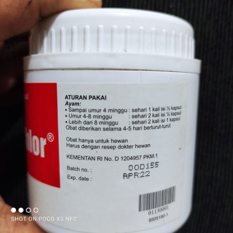 Tetra chlor 300 kapsul obat ayam sakit