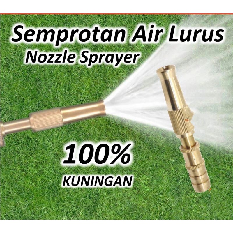 Kepala Semprotan Air Lurus Kuningan Nozzle Spray Kuningan / Semprotan Taman Nozzle Sprayer