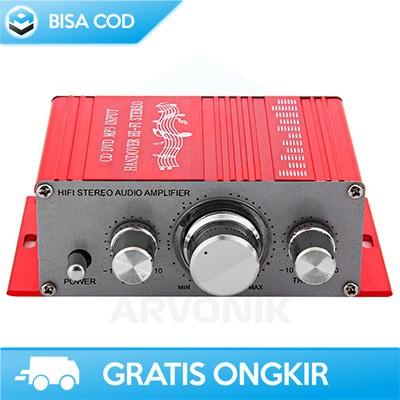 Plifie | Mixer Audio Murah Lepy Hy-2001 Amplifier Mini 12 Volt Speaker Bass Berkualitas