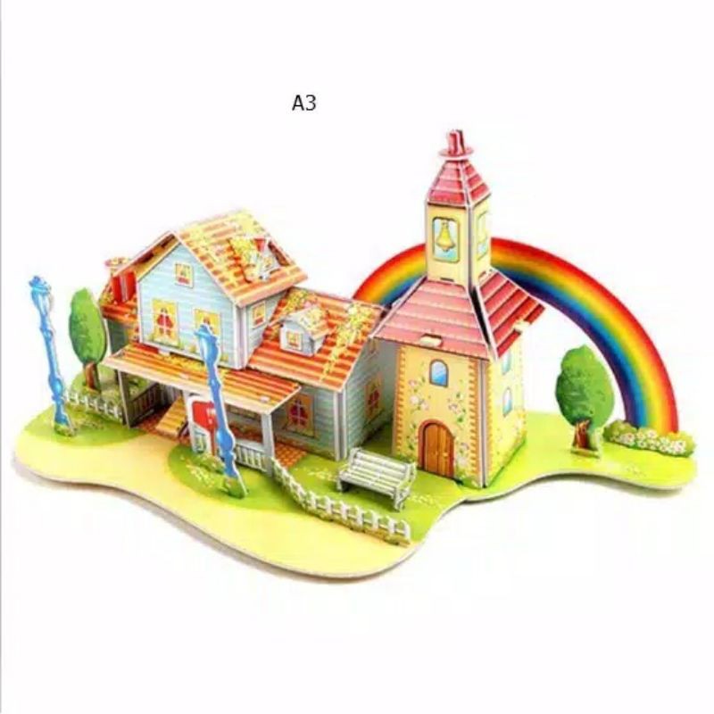 3D Puzzle Toy / Mainan Puzzle Kreatifitas Anak Ukuran Besar