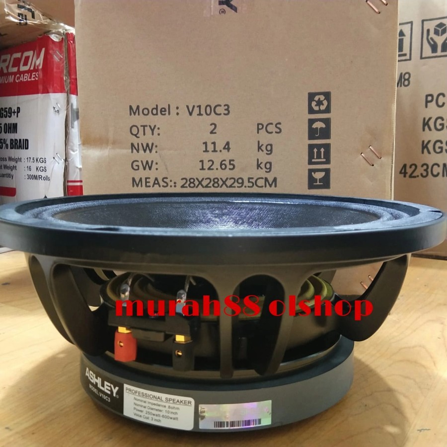 Speaker component ashley v10c3 10in