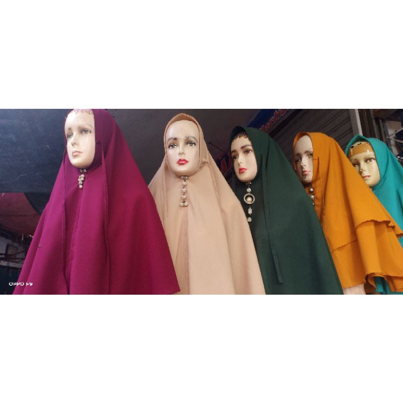 PAKET KHUSUS KODIAN BERGO MARYAM POLOS DIAMOND TERLARIS KERUDUNG IKAT TALI | JILBAB MARYAM POLOS PED