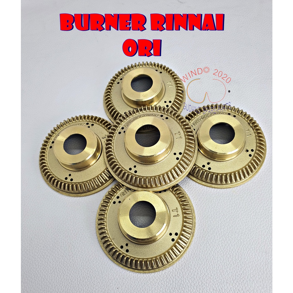 BURNER  BARNER  KUNINGAN  RING RINAI RINAI RITNAI KOMPOR RINNAI ORIGINAL TIPE 511 , 522 , 514 , 602