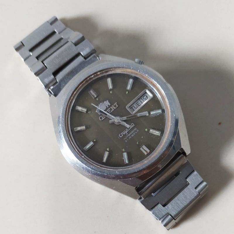 jam tangan pria Orient crystal 21 jewels