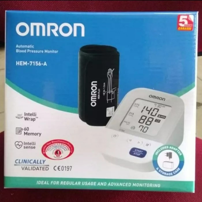 Omron Tensimeter Digital Hem 7156 A + adaptor Original
