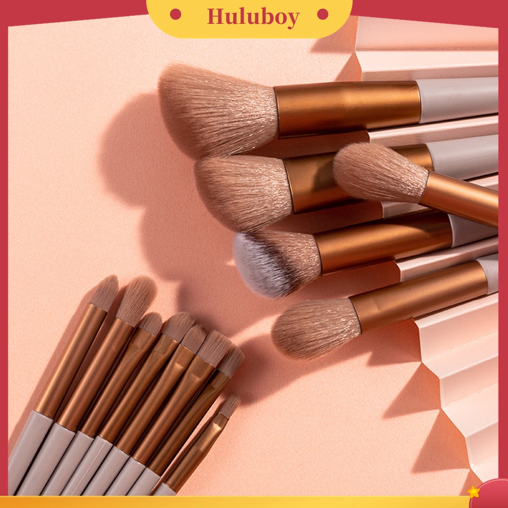 Huluboy Huluboy♡ 13pcs / Set Brush Foundation / Concealer / Bedak Ringan Untuk Makeup / Kosmetik Wanita