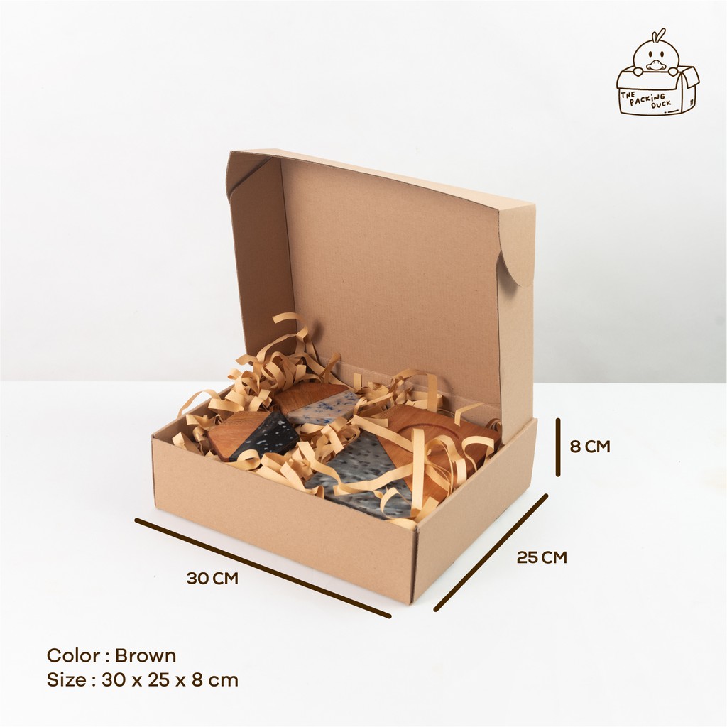 Box Packaging Kardus Premium (25 x 20 x 8 cm) / Kotak Packaging Baju / Kotak Packaging