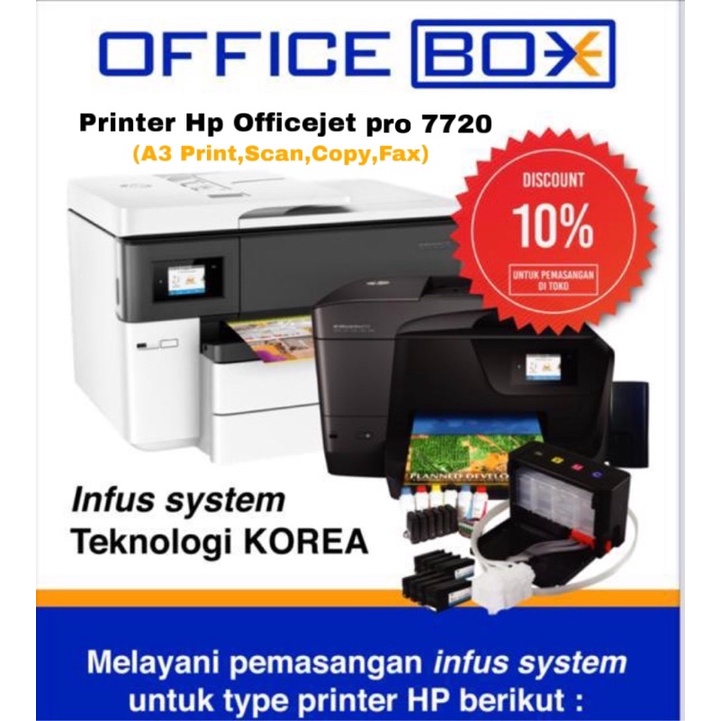 PRINTER HP OFFICEJET PRO 7720 A3 INFUS SYSTEM