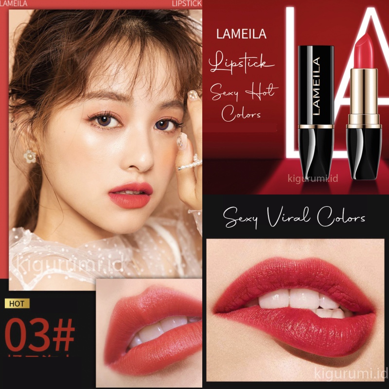 LAMEILA New Gold Black Lipstick Hot Sexy Lipstik Matte 4 Warna LA157 2005