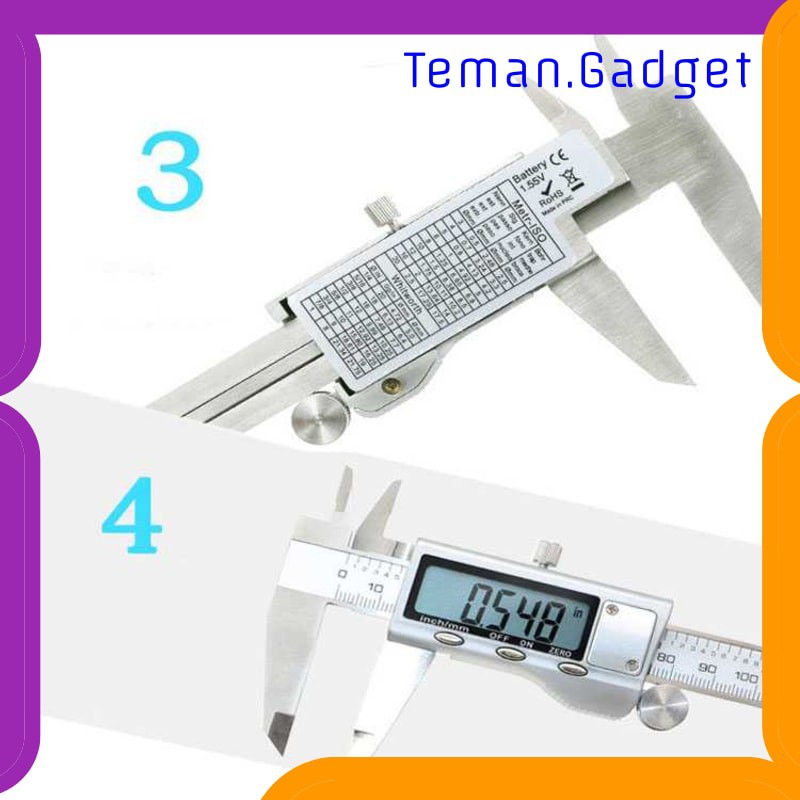 TG-DE032 Taffware Jangka Sorong Digital LCD Vernier Caliper Micrometer SH20