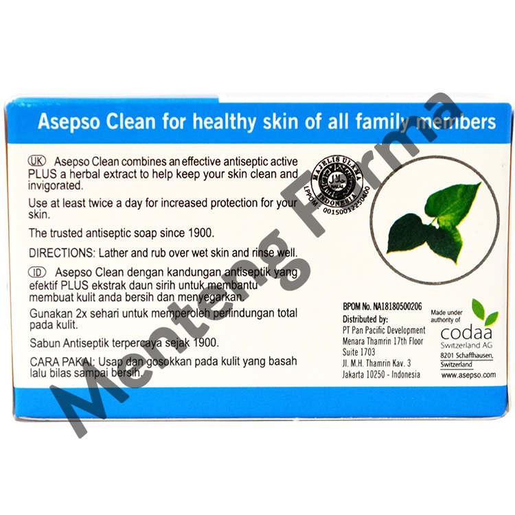 Asepso Clean 80 Gram - Sabun Batang Antiseptik