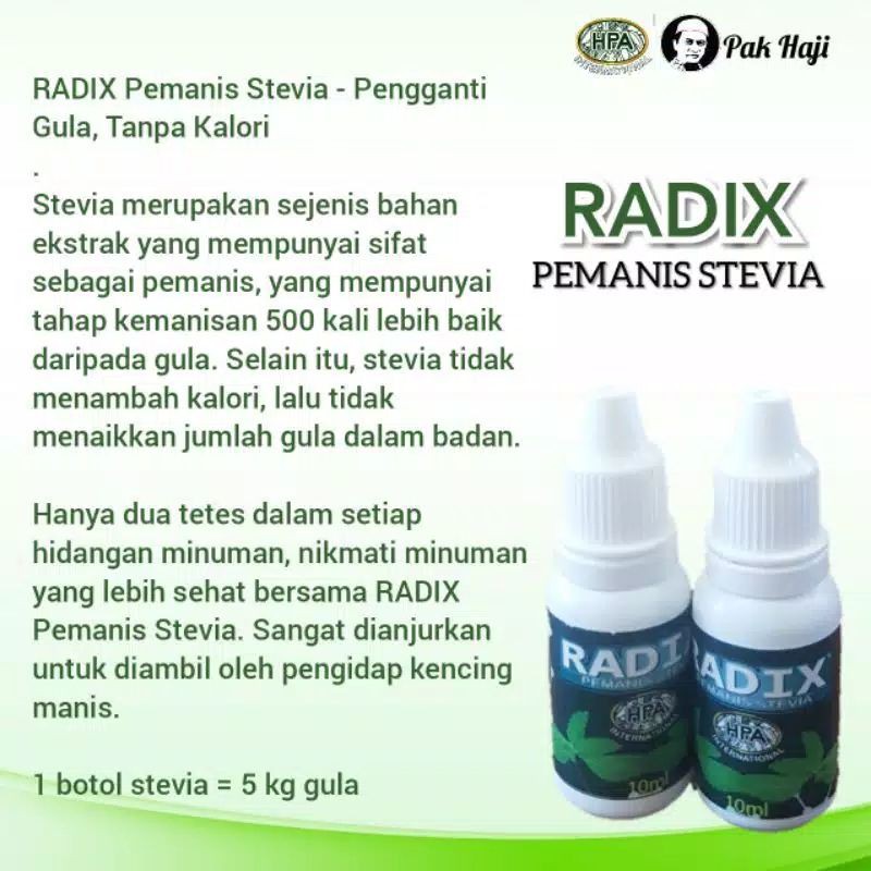 

Radix pemanis stevia untuk diabetes HPA PAK HAJI