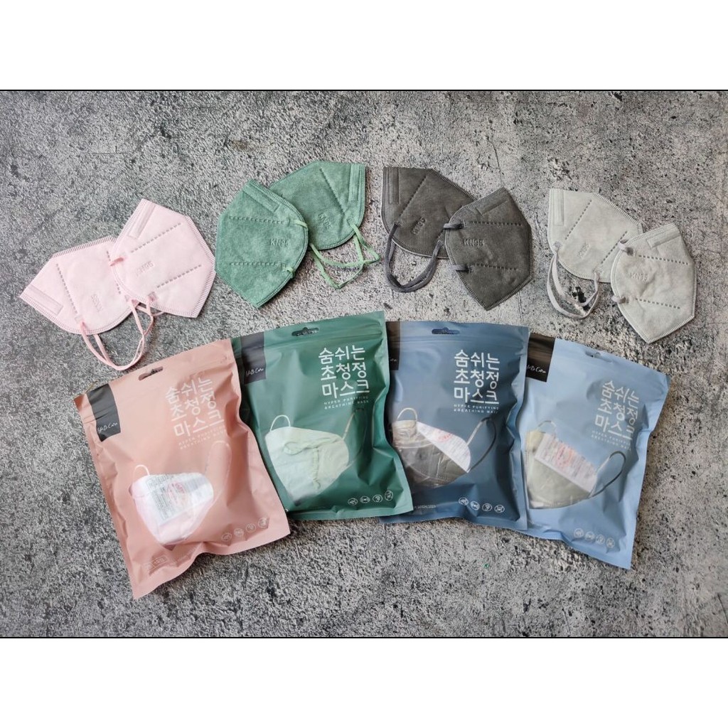 Masker KN95 Y & B Care 5ply Masker Dewasa Warna Earloop Sachet isi 10