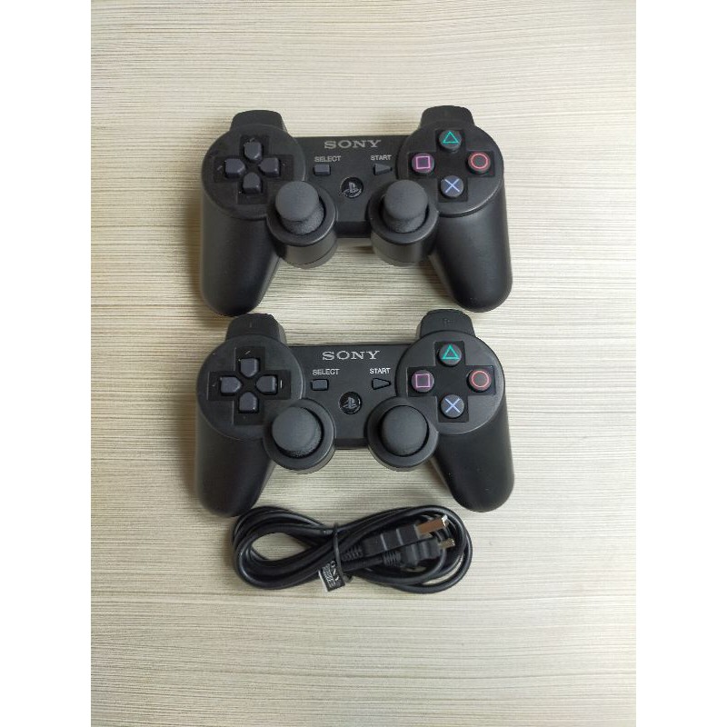 Paket 2 Pcs Stik PS3 Wireless OP Ori Pabrik + 1 Pcs Kabel USB Charger Stik PS3