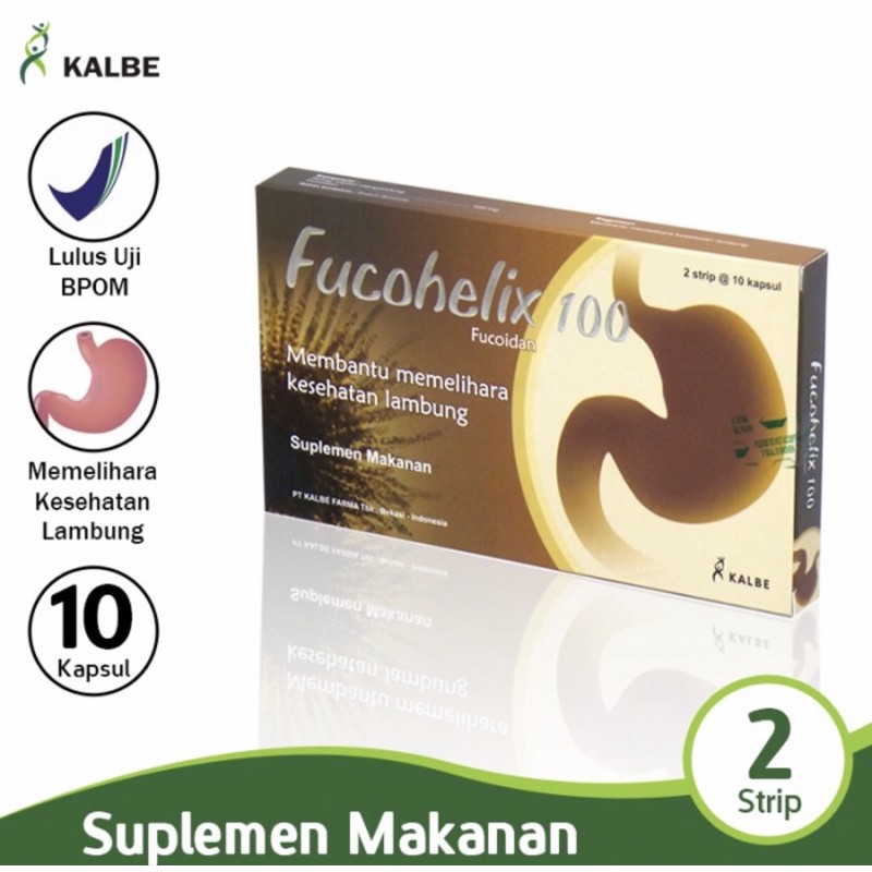 Fucohelix 100 mg box 20 tablet ( obat maag meredakan asam lambung )