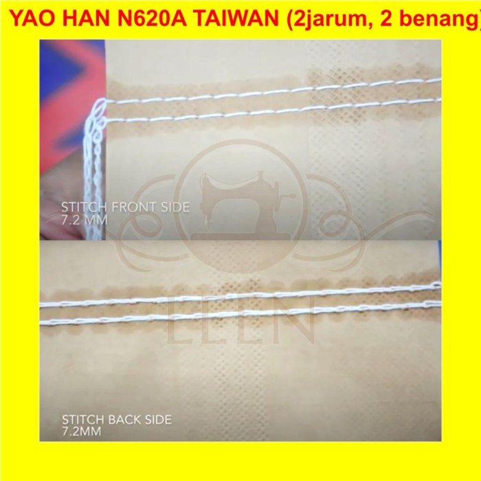 Mesin Jahit Karung YAO HAN N620A Taiwan 2 Jarum 2 Benang LEEN