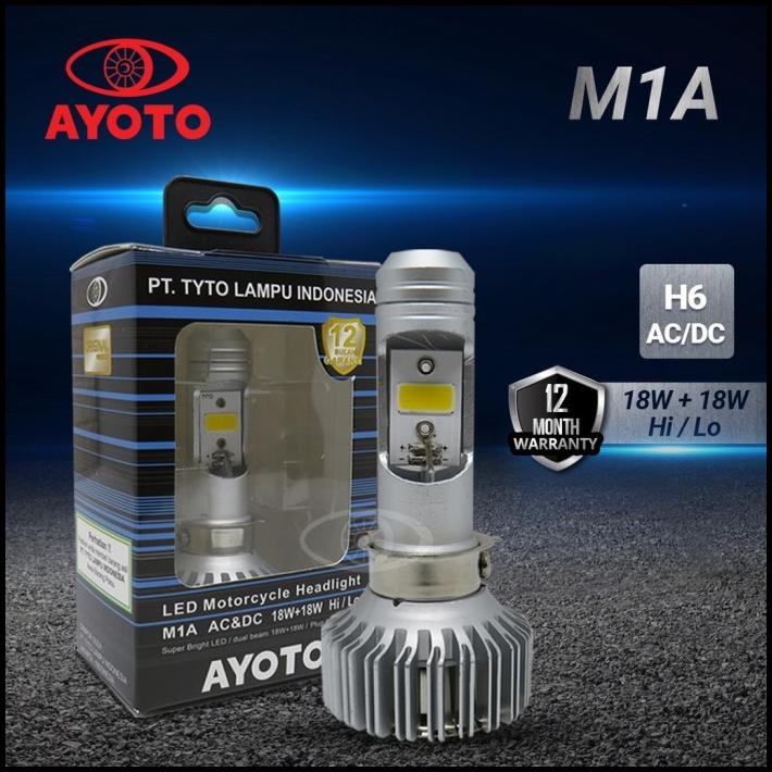 Lampu Motor Depan Led Ayoto M1A 18Watt H6 Ac Dc Motor Matic Atau Bebek