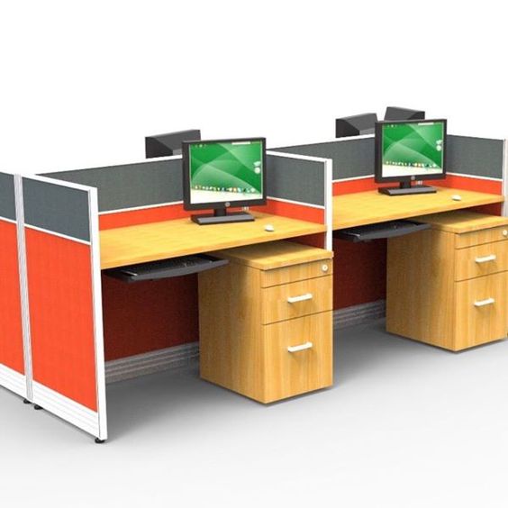 meja kerja meja kubikal kantor minimalis jakarta Custom