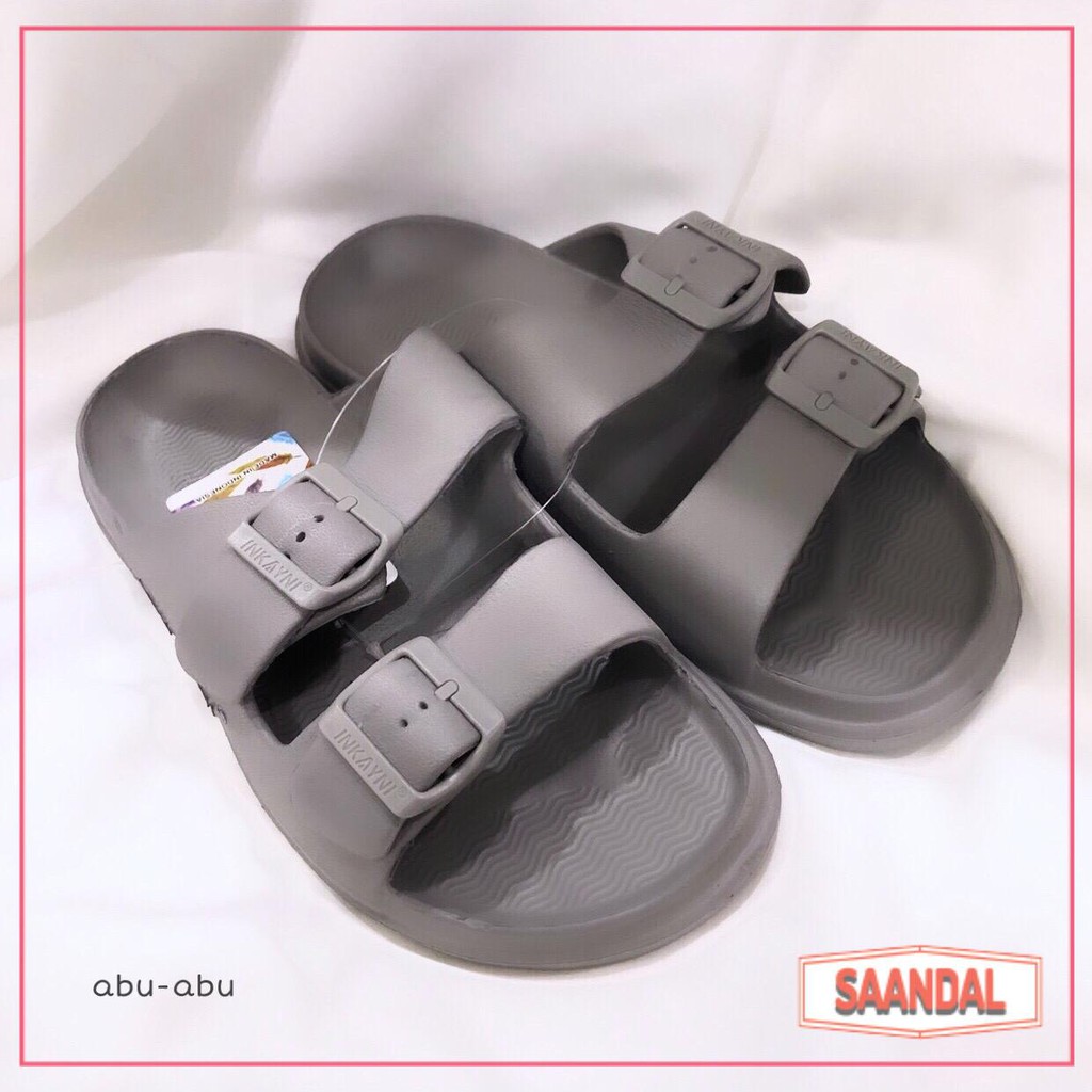 Sandal Selop 2 TALI 2 BAN Pria Inkayni YK6030 Warna Polos, Anti Licin Karet(BISA SATUAN COD)