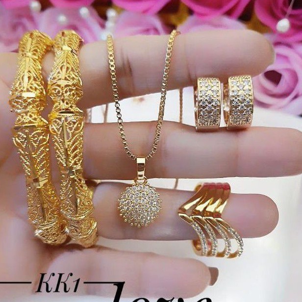 Xuping set perhiasan lapis emas 24k 0709n