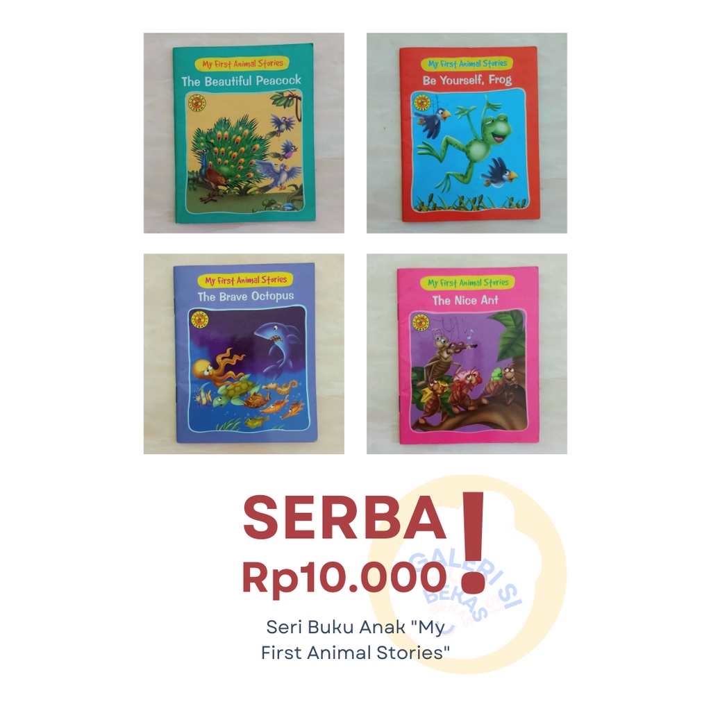 [PRELOVED] Seri Buku Anak "My First Animal Stories" (Bahasa Inggris-Indonesia)