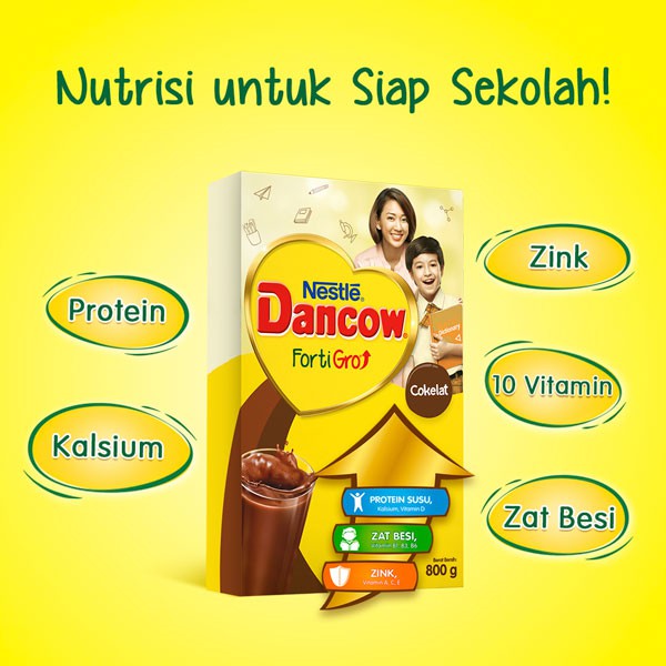 

[780 Gram] SUSU DANCOW FORTIGRO INSTANT RASA COKELAT 780 GR