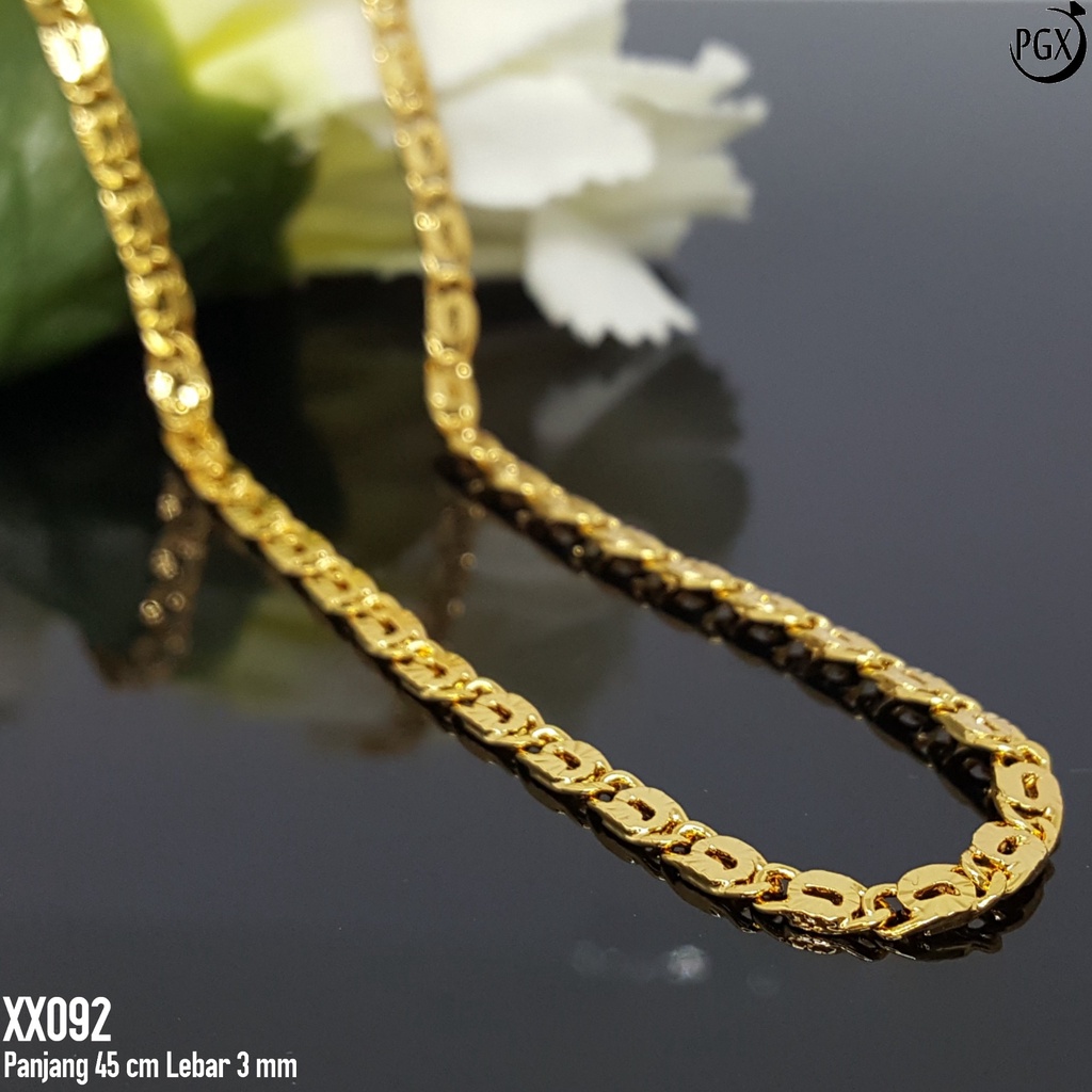 PGX Kalung Pria Wanita Xuping Perhiasan Lapis Emas Aksesoris Fashion Premium - XX092