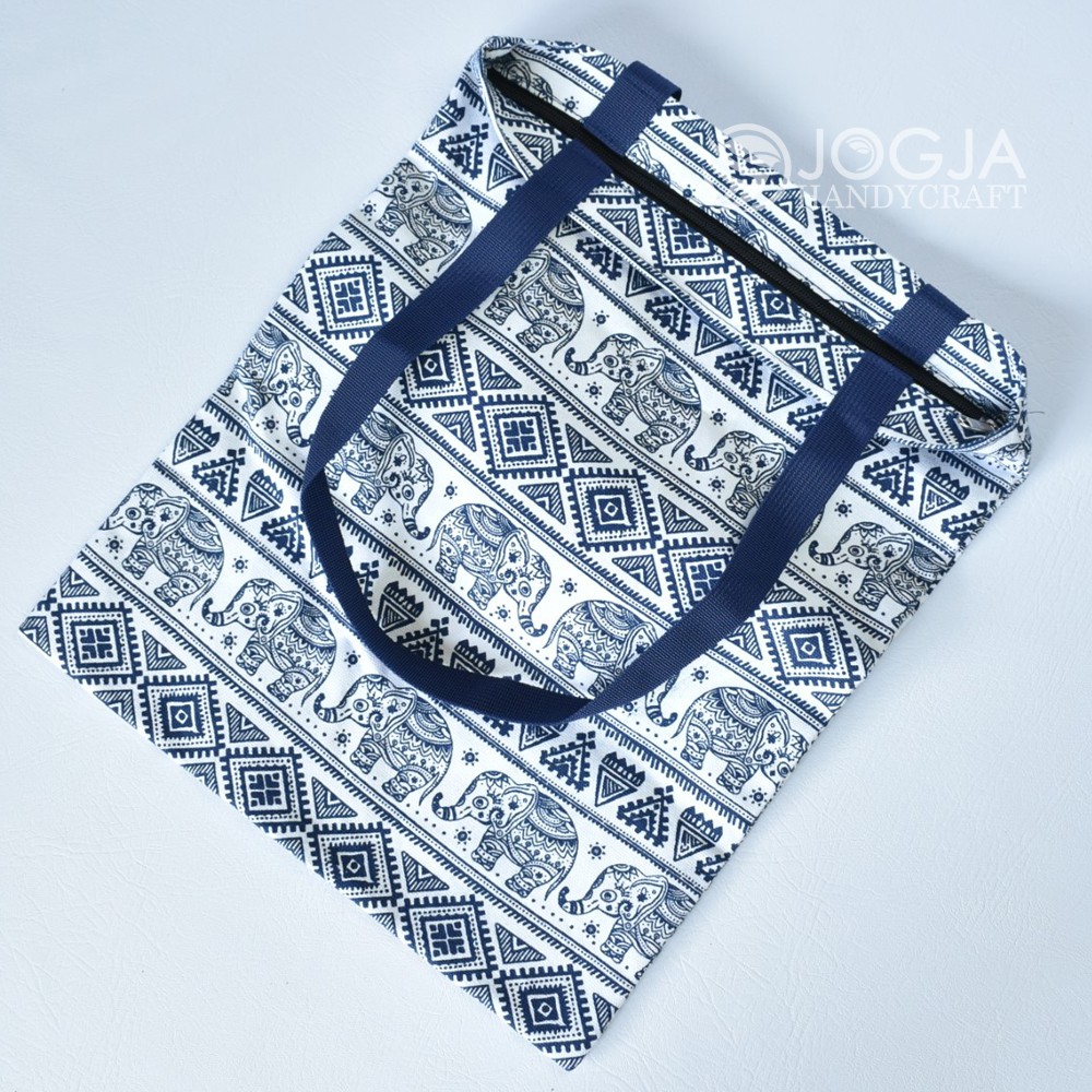 TOTE BAG CANVAS INDIAN MOTIF GOOD QUALITY WITH RESLETING