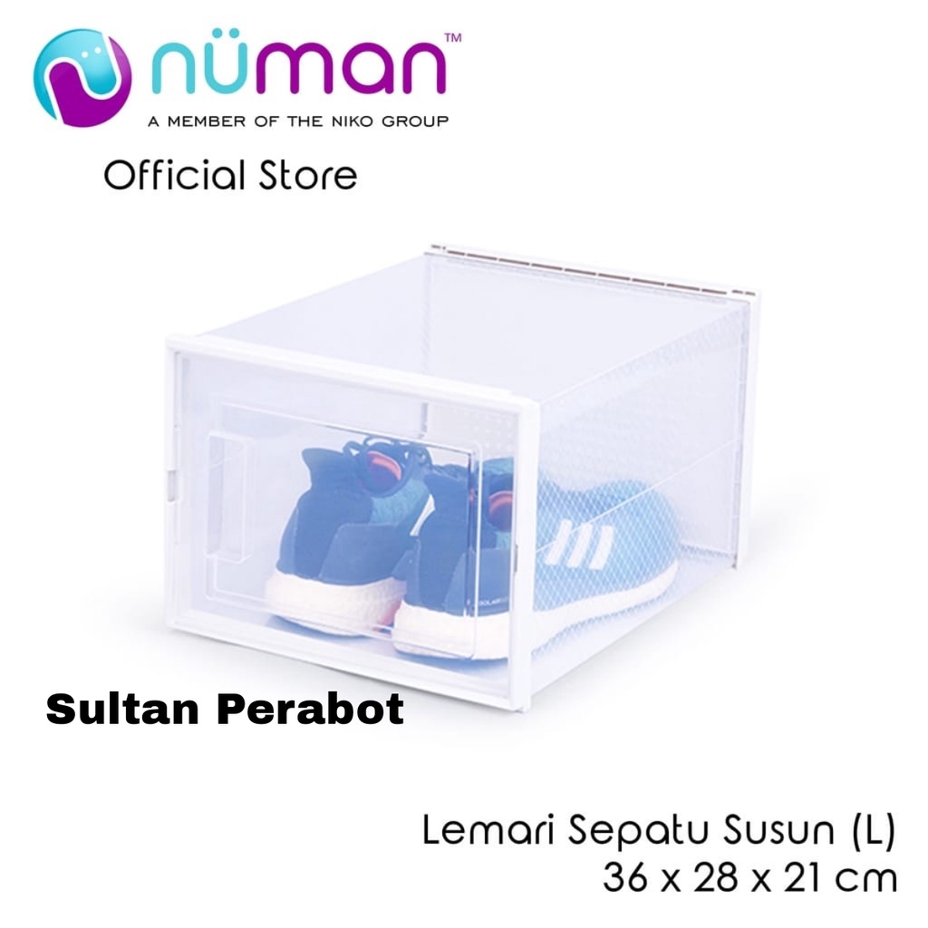 Box Kotak Sepatu Numan Akrilik JUMBO IMPORT Transparan portable Tempat Penyimpanan