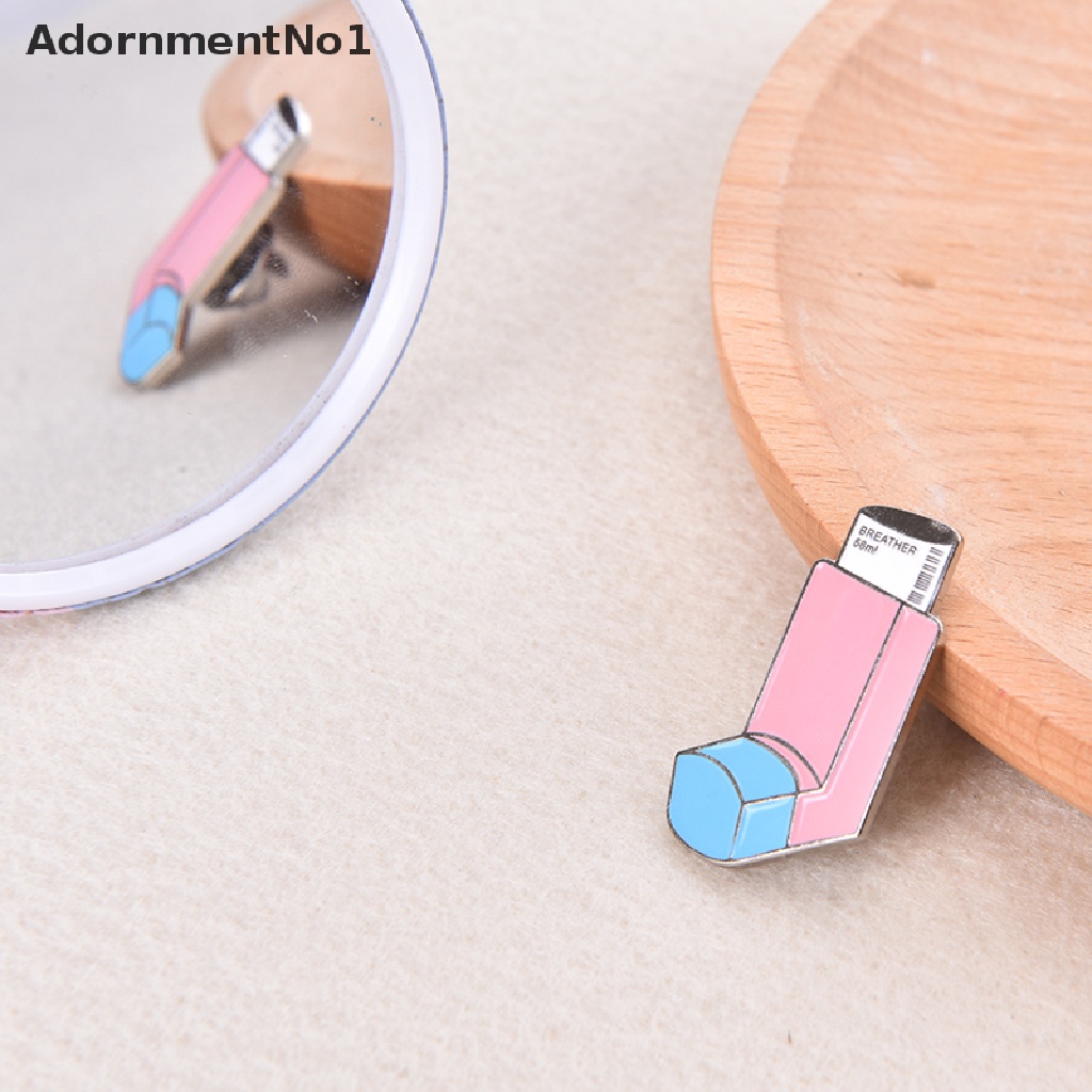 (AdornmentNo1) Bros Pin Enamel Desain Obat Medis Asthmatik Pasang Kerah