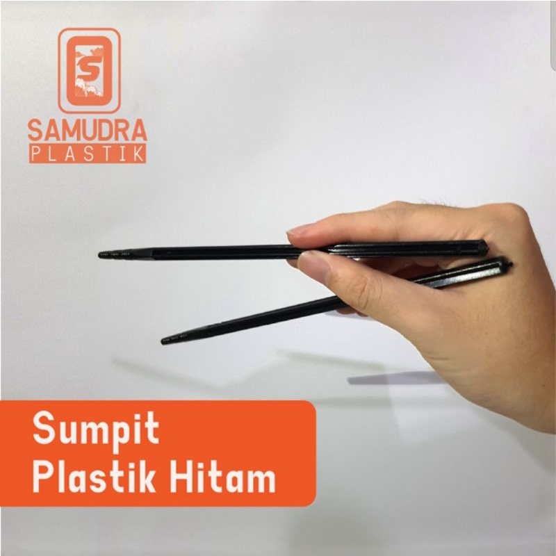 Sumpit plastik Hitam Chopstick Sumpit bungkus higenis