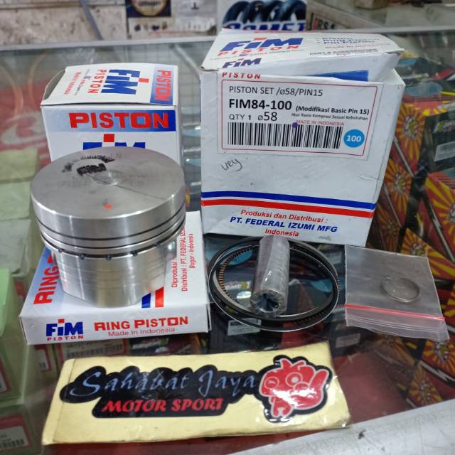 Piston Seher FIM FIM84 Custom Dome Mentah 57 Pin 15 57,5 Pin 15 58 Pin 15 58,5 Pin 15 59 Pin 15 59,5