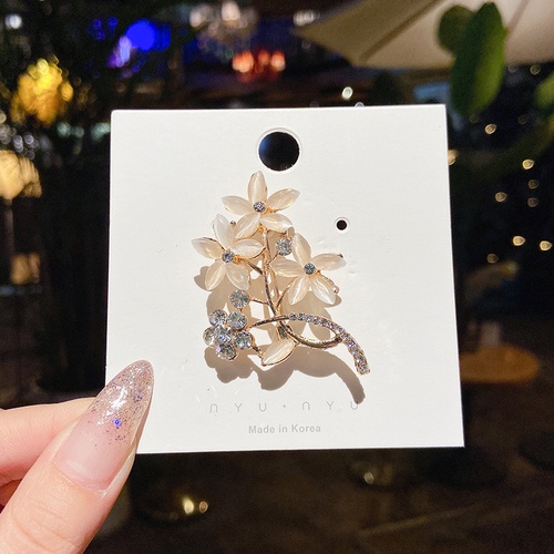 Pink Empress Lucu Korea Mutiara Bros Kepribadian Wanita High-end Korsase Pakaian Tetap Pin Aksesoris Hadiah-39#