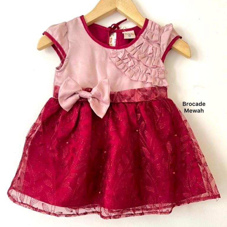 Dress Pesta Kondangan Ulang Tahun Mewah Lucu Bayi Anak Perempuan Cewek Terlaris Kode 8 Babeebabyshop