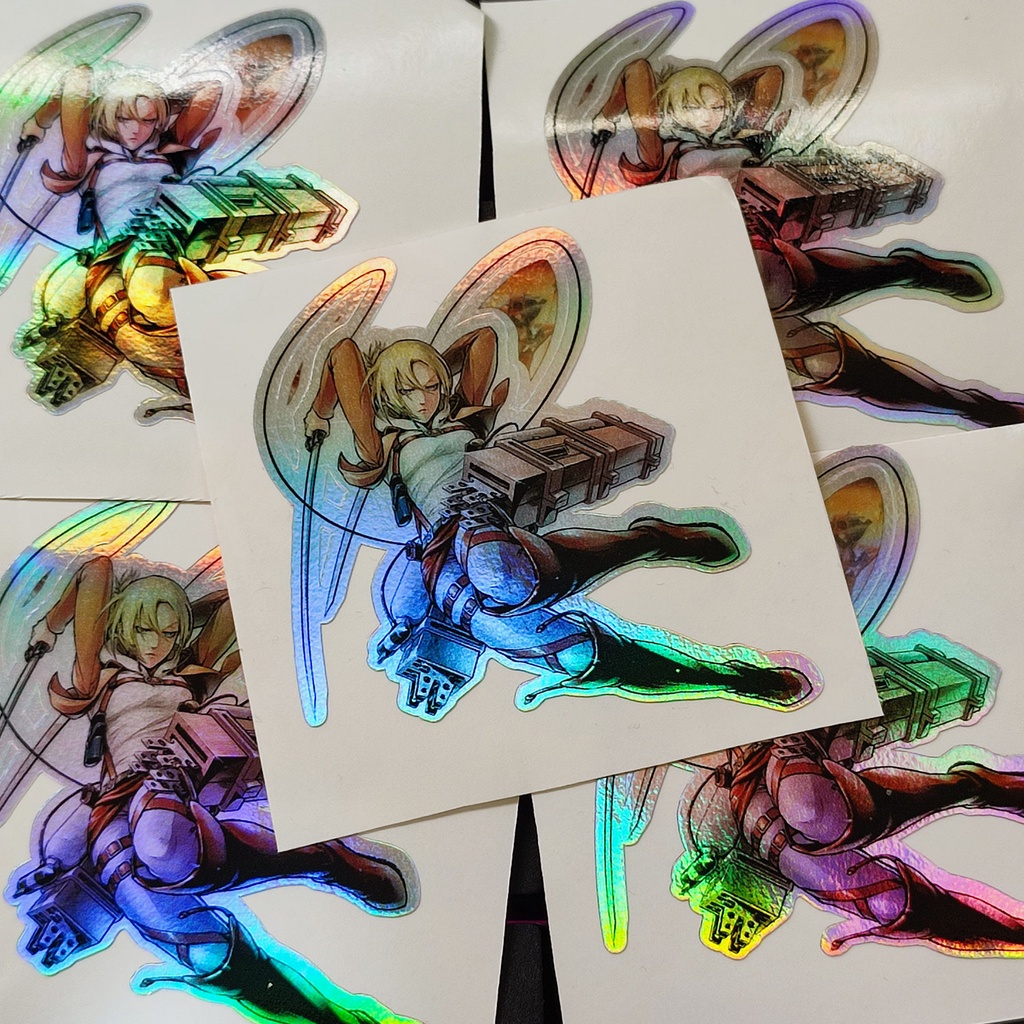 STICKER STIKER HOLOGRAM ANIME -AOT ANNIE LEONHEART - STIKER ANIME