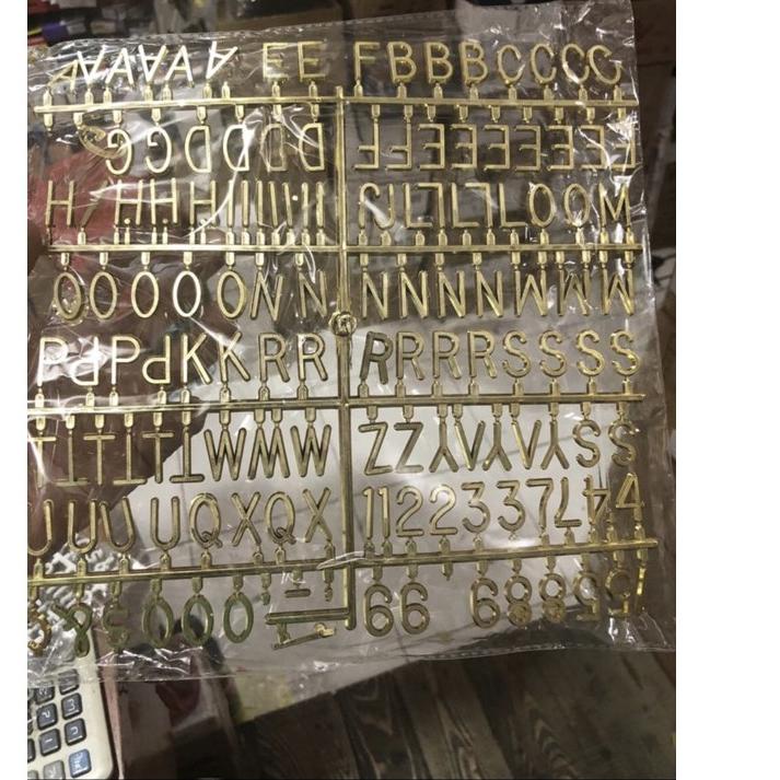 

♟ huruf tambahan letter board emas gloss ➽