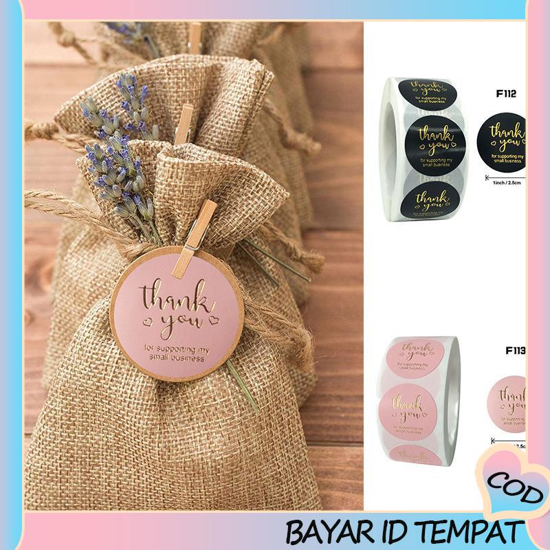 COD❤️ Roll Pink Bronzing Pernikahan Cabang Zaitun Perdamaian Terima Kasih Hadiah Tag Stiker-A.one