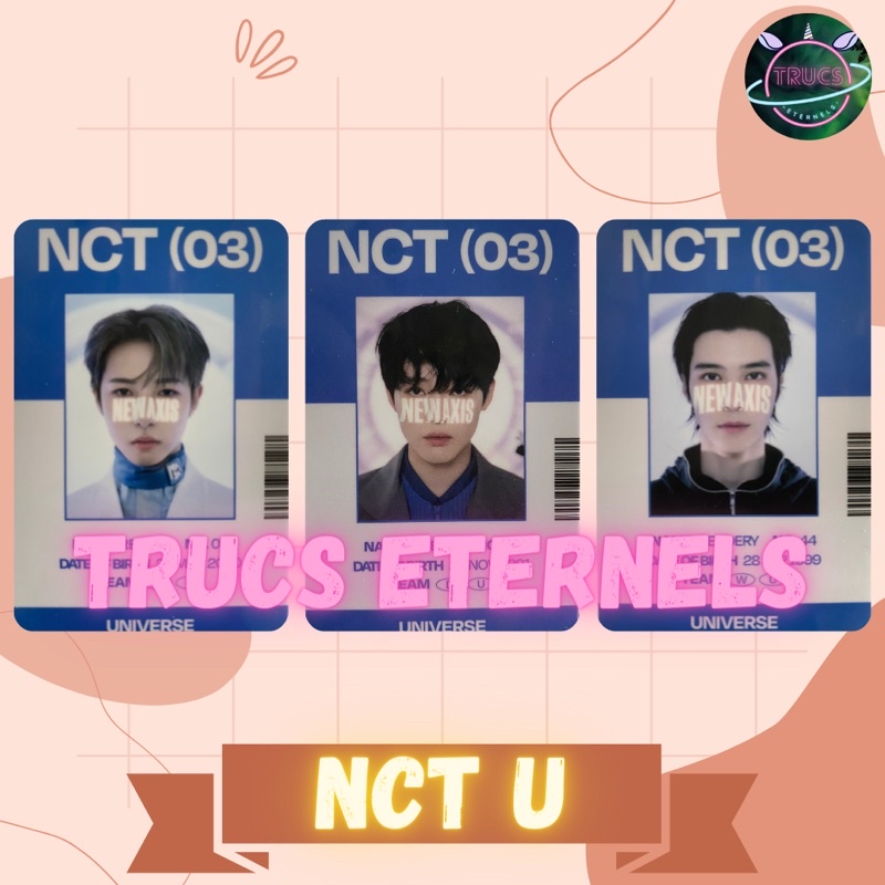 READY NCT U UNIVERSE PC PHOTOCARD PHOTO CARD ID CARD IDC MD MERCHANDISE 3RD RENJUN CHENLE HENDERY