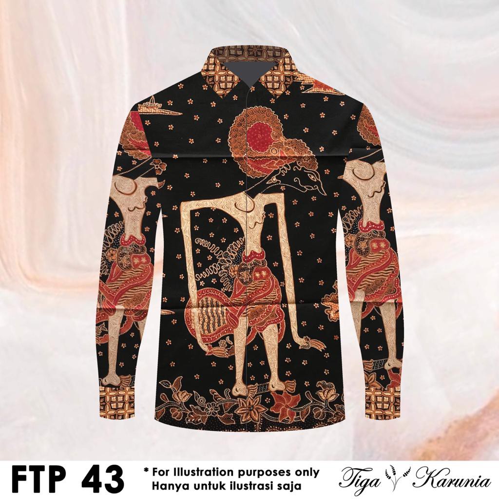 Kain Batik FULL Tulis Pola 100% Original Solo Motif Wayang Katun Primis FTP43