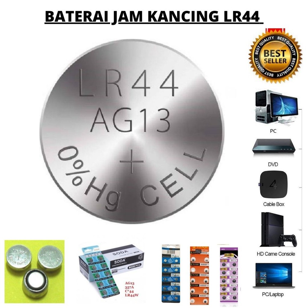 Baterai Jam Kancing Serbaguna LR41 LR44 LR521H LR920H LR1130 1 PCS 111107