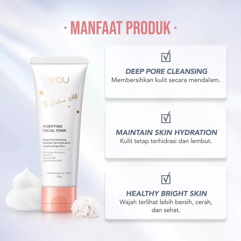 MFI - YOU The Radiance White Series Facial Foam Nourishing Serum Advanced Day Cream Active Night Gel Y.O.U